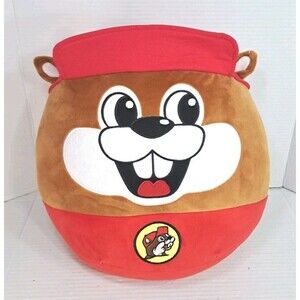 Buc-ees Beaver Plush Soft Squishy Pillow 14" Stuffed Round Animal Toy Plushie